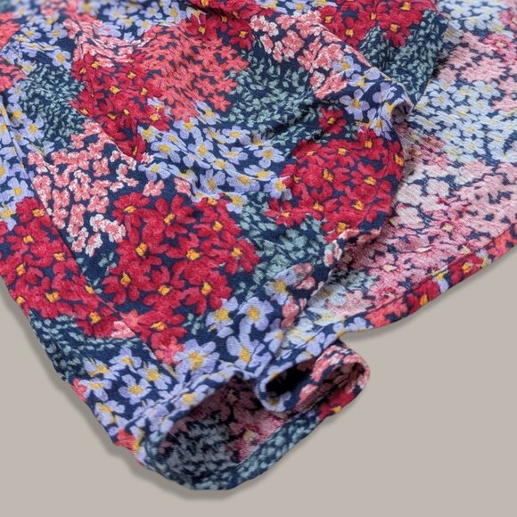 Knox Rose Red Floral Hi Low Short Sleeve Maxi Dress - Small - Picture 8 of 11